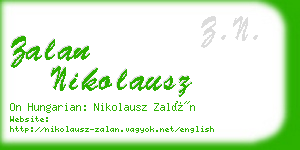 zalan nikolausz business card